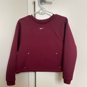 Nike hoodie Burgundy color cropped.